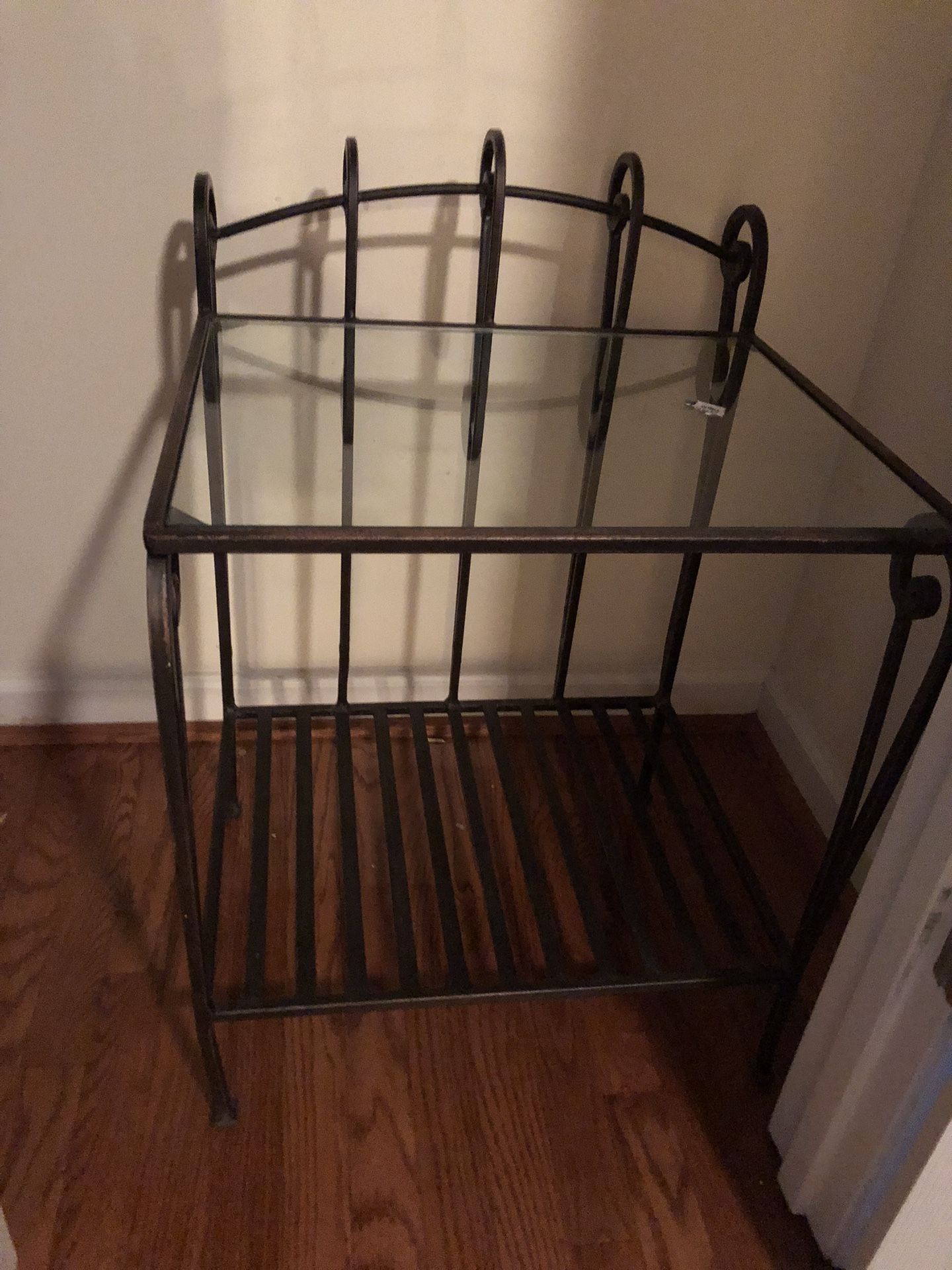 Metal And Glass Bar Cart
