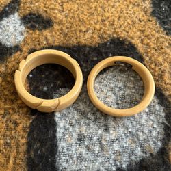 Vintage Natural Ivory Teak Bracelets