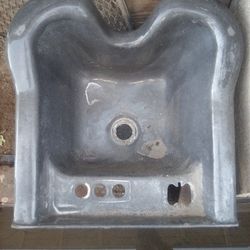 Charcoal Black Cast iron Salon Sink