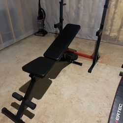Bench With Rack And Weights 