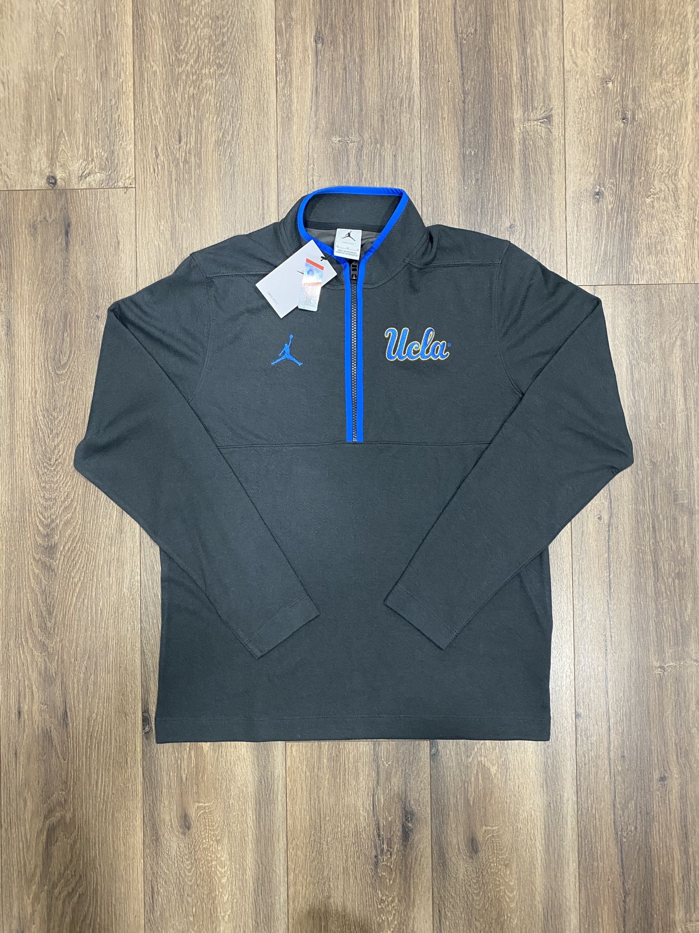 UCLA Bruins Jordan Brand Victory Half-Zip Dark Gray Sweatshirt New Size Medium