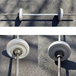 Barbell and Plates Set (Incomplete Set) 