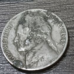 This One Is A Very Great Piece Perfect For Your Collection Only For Collectors Collectable It's A (1942)Jefferson Nickel No Mint Mark 