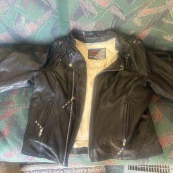 Women’s Brand new Black Leather Riding Jacket 
