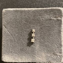 3 Natural diamond 14k White GoldPendant 