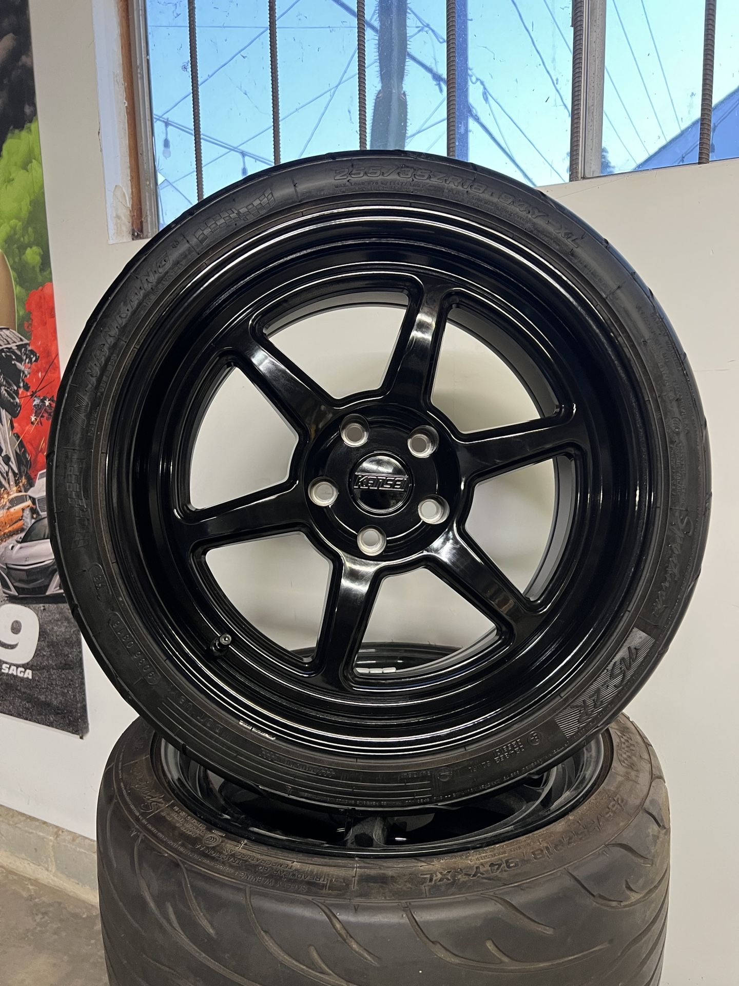 Kansei ROKU 18x9.5 +38 | Nankang NS-2R | STi Spec | TPMS | New