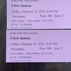Chris Janson Tickets (2) February 10, 2023