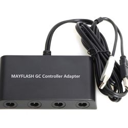 Mayflash 4 Port Adapter GameCube Controller to Nintendo Switch, Wii U & PC.