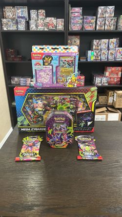 🔥 Pokémon Sealed Collection Bundle – Mega Gengar Tin, Mega Zygarde Box, Worlds Deck & Booster Packs