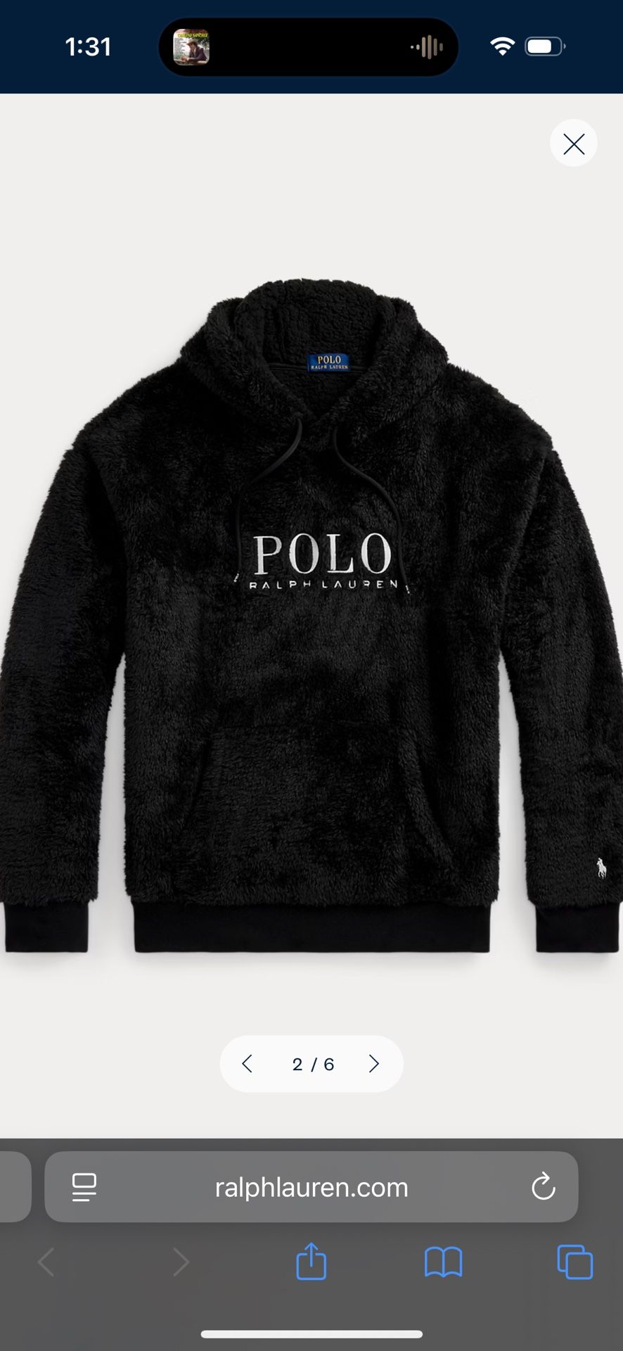 Ralph Lauren Polo Logo Pile Fleece Hoodie