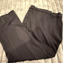 Spanx 24W Black Knit High Waist Control Top Pull On Slacks 