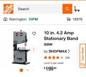 Shopmax 10 in. 4.2 Amp Stationary Band Saw