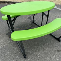 Lifetime Lime Green Children's Folding Picnic Table
