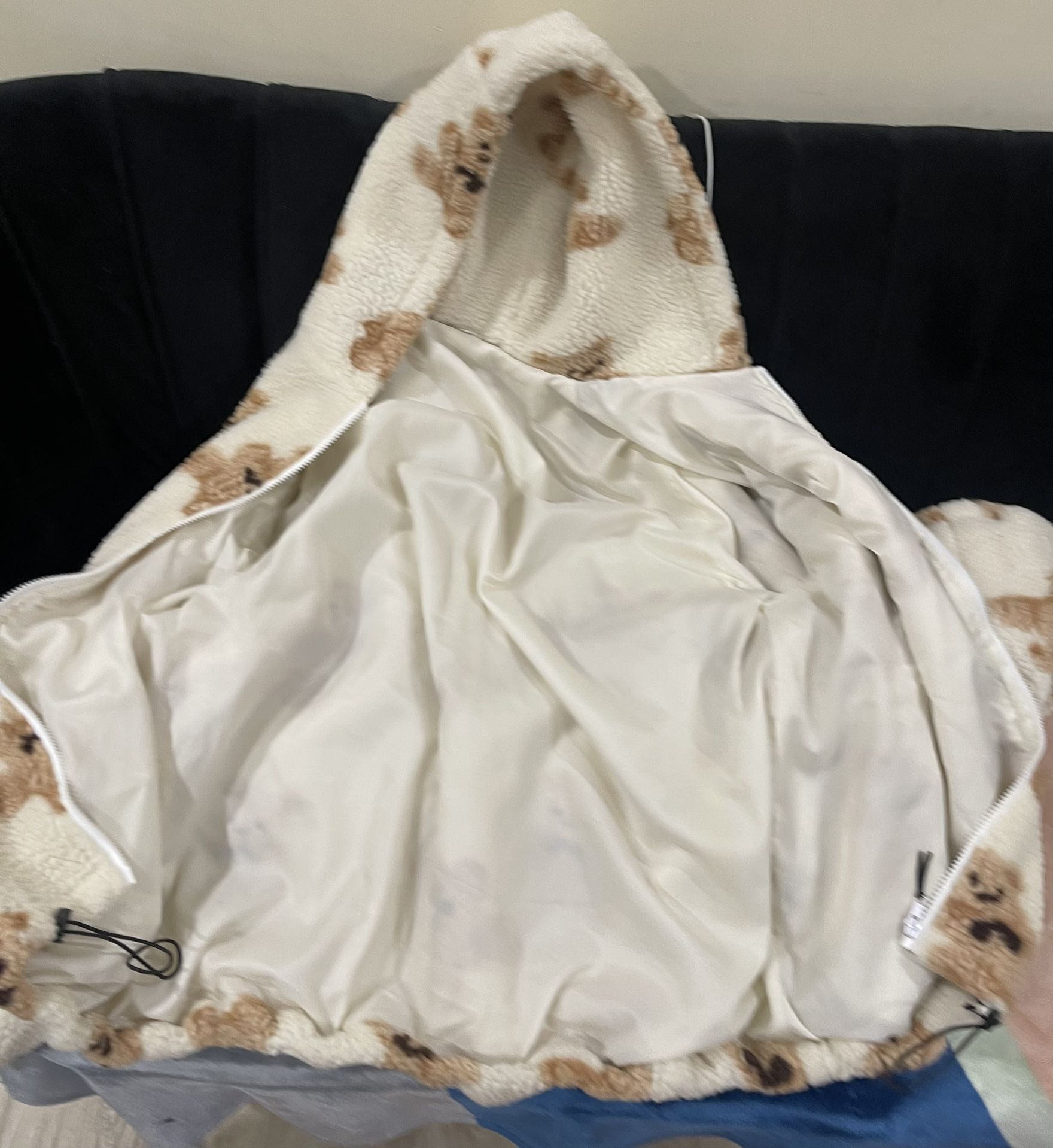 Teddy Bear Zipper Jacket Size Medium $10