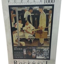 Norman Rockwell 1995 The Rookie Baseball Collection 1000pc Jigsaw Puzzle