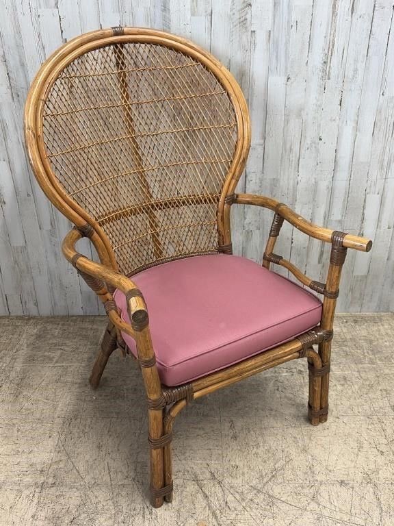 Rattan Fan Arm Chairs