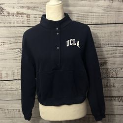 Women H&M Dark Blue Cowl Neck UCLA Sweater size medium 