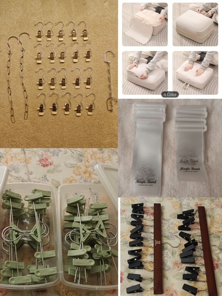 Moving sale! Closet Organizers(clothes hangers,pants clip,storage bag,Clothes Straps)