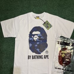 Bape White/Navy Tee