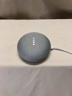 Google Home Mini Chalk Gray and White speaker