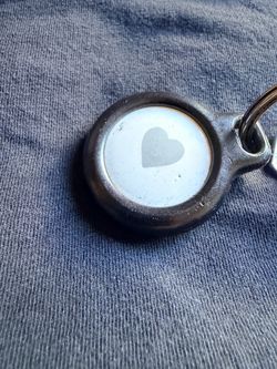 Heart air tag Keychain with Metal Ring