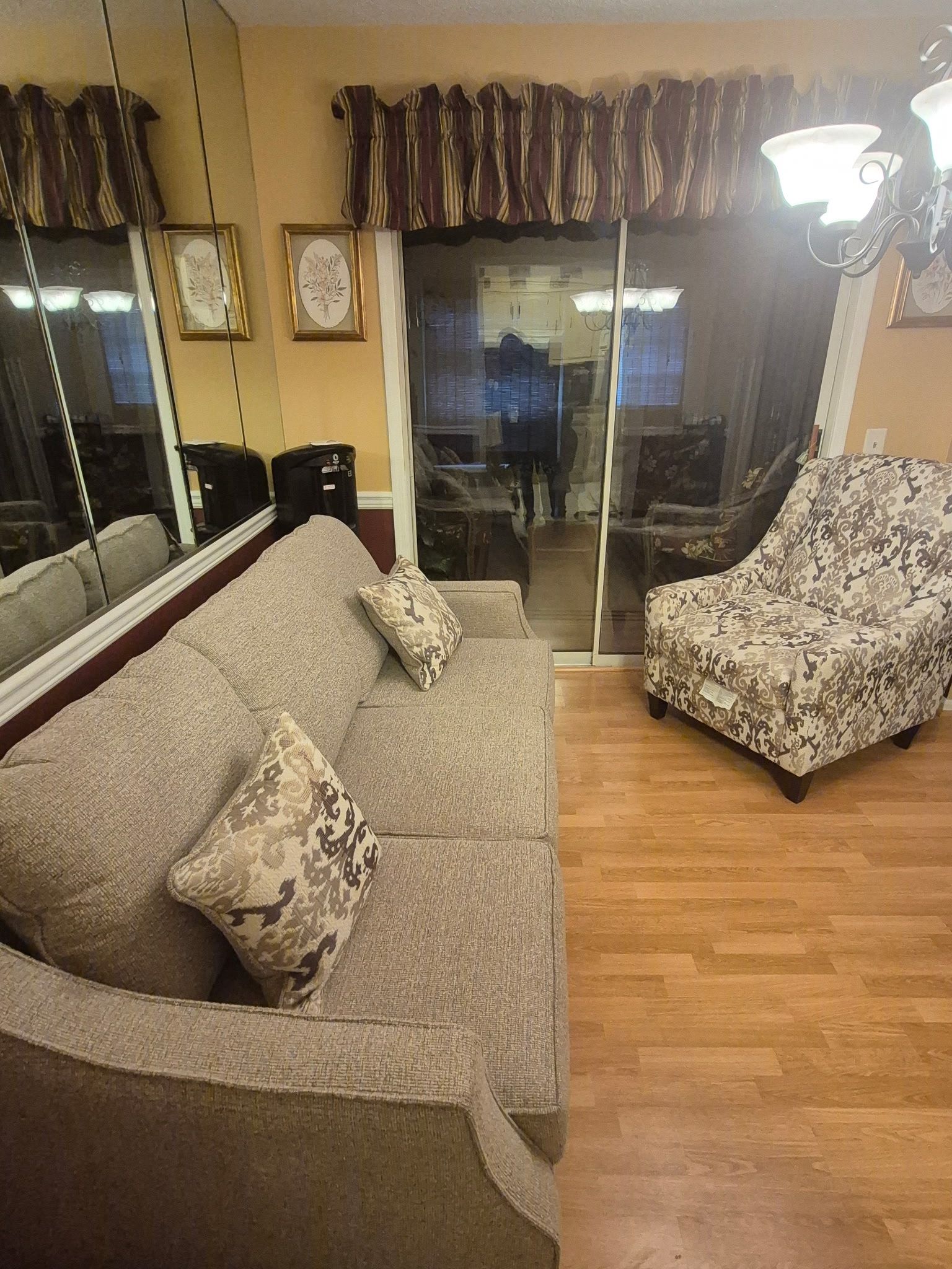Couch And Chair With Matching Pillows