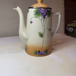 Vintage NIPPON Handpainted Violet Tea Pot