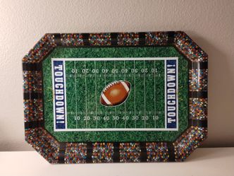 Vintage Football Stadium Serving Party Tray Super Bowl EUC- Fast Shipping