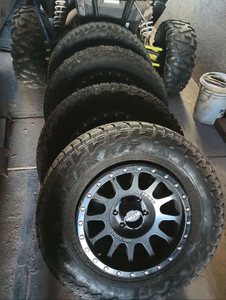 Flat Black Method Rims 6 Lugs
