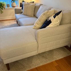Beige 2-piece Sofa Chaise
