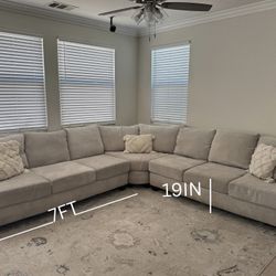 Light Gray Living Spaces Custom Couch