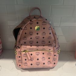 pink mini mcm backpack