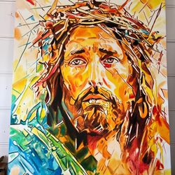 Jesus Christ Handmade Original Painting by me/local artist Warren Willowdale.