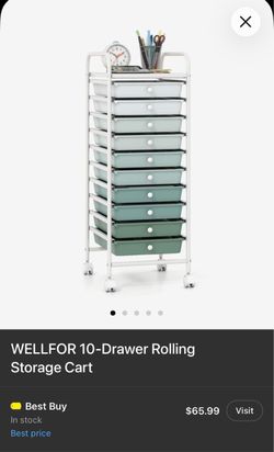 10 drawer rolling cart retails $65