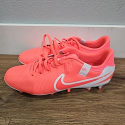 New Nike Legend 10 Academy FG/MG Hot Lava DV4337-800 Men's Size 9 Soccer Cleats