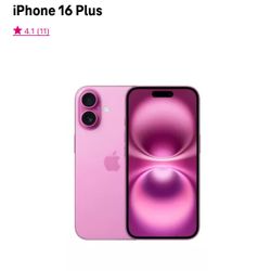 Pink iPhone 16+