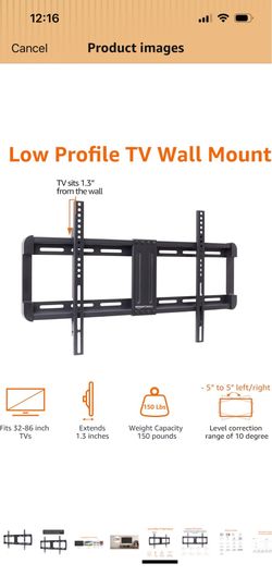 Low profile TV wall mount - New.