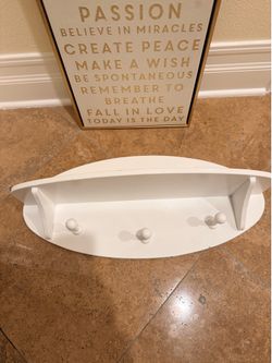 Shelf with hooks 13$