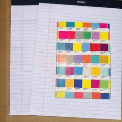 Moma Pantone Chips Journal + two large staples notepads New