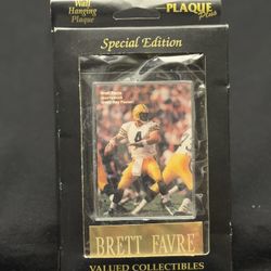 Limited Edition Brett Favre Card Wall Plaque 