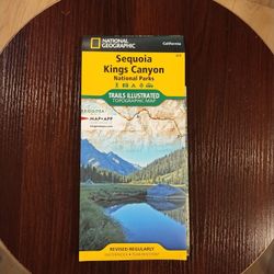 Sequoia Kings Canyon National Geographic Map 2024