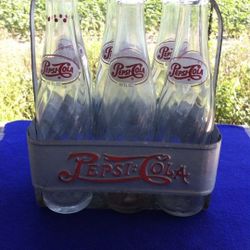 Vintage Pepsi Bottles and Carrier