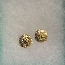 10K Gold Nugget Earrings 