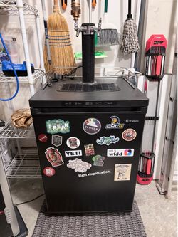 Kegco 2 Tap Kegerator - Black Stainless Steel