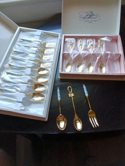 2 sets of spoons and forks