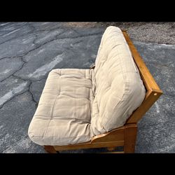 Wood Futon, Pull Out Bed 