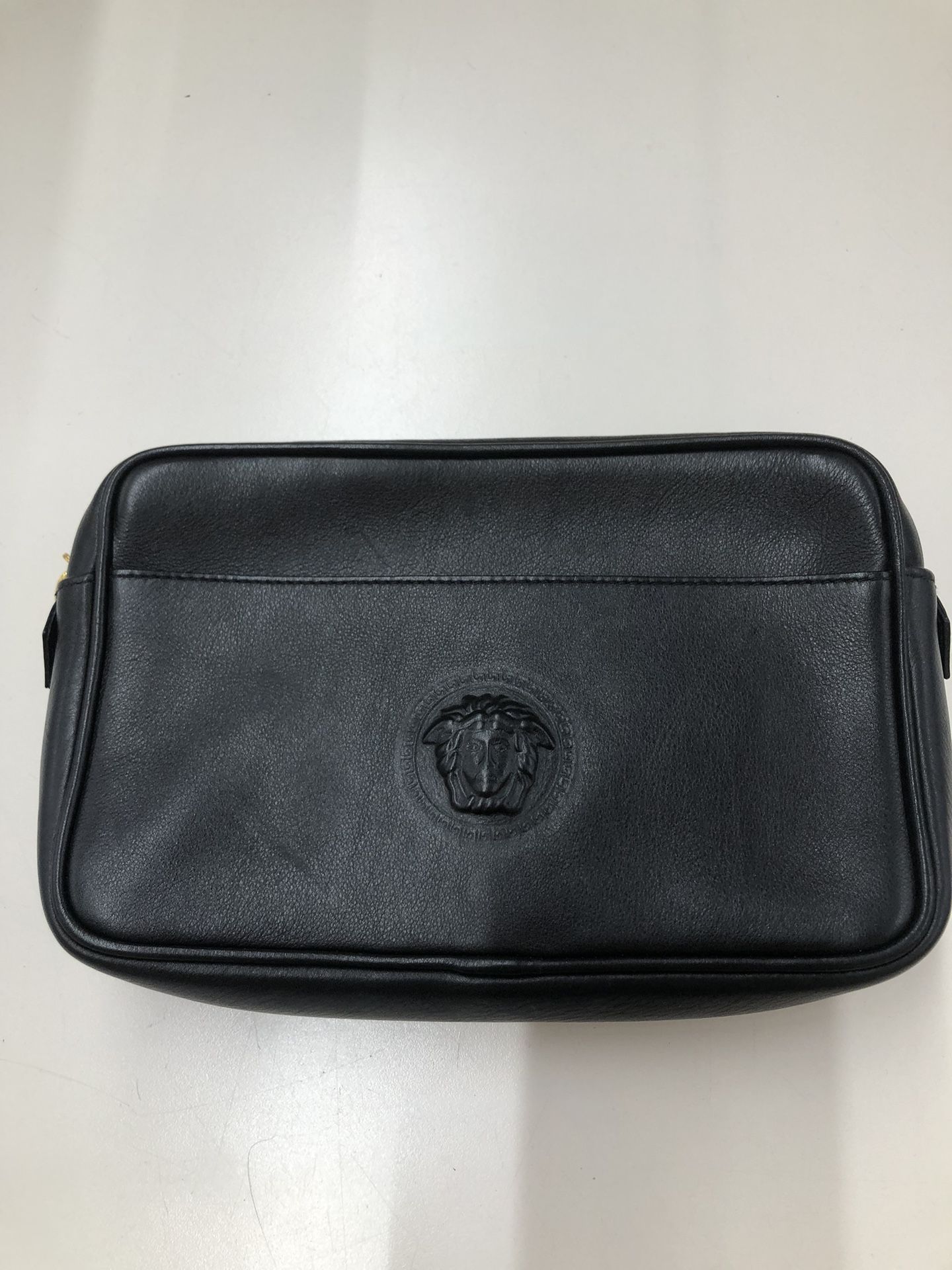 Versace Clutch Black Leather Bag