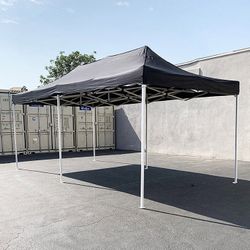 (NEW) $200 Heavy-Duty 10x20 FT Outdoor Ez Pop Up Canopy Party Tent Instant Shades w/ Carry Bag (Black, Red)