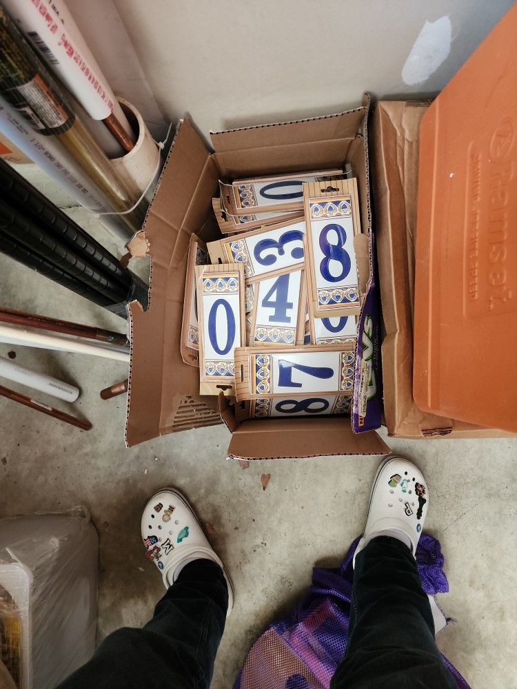 Ceramic Numbers 2.5inch X 8 Inch