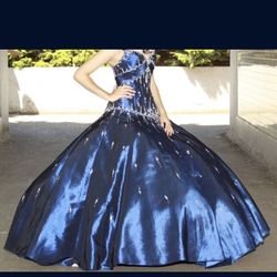 Quinceañera Dress Navy Blue 